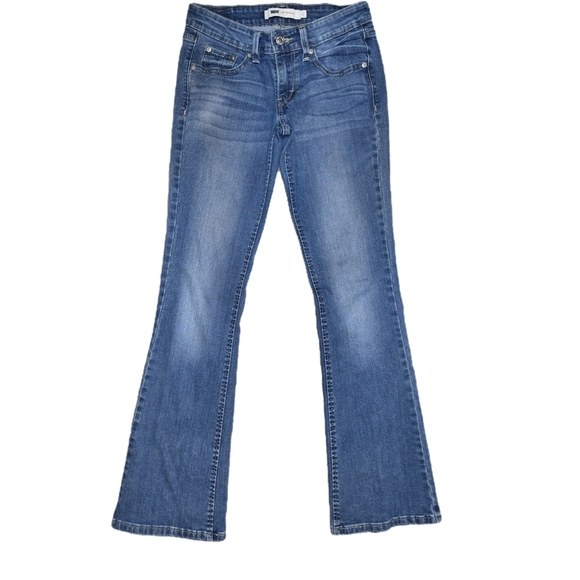 Levi's 518 Superlow Flare Jeans Y2K - Ladies Size 1 Regular 98% Cotton - Picture 1 of 10